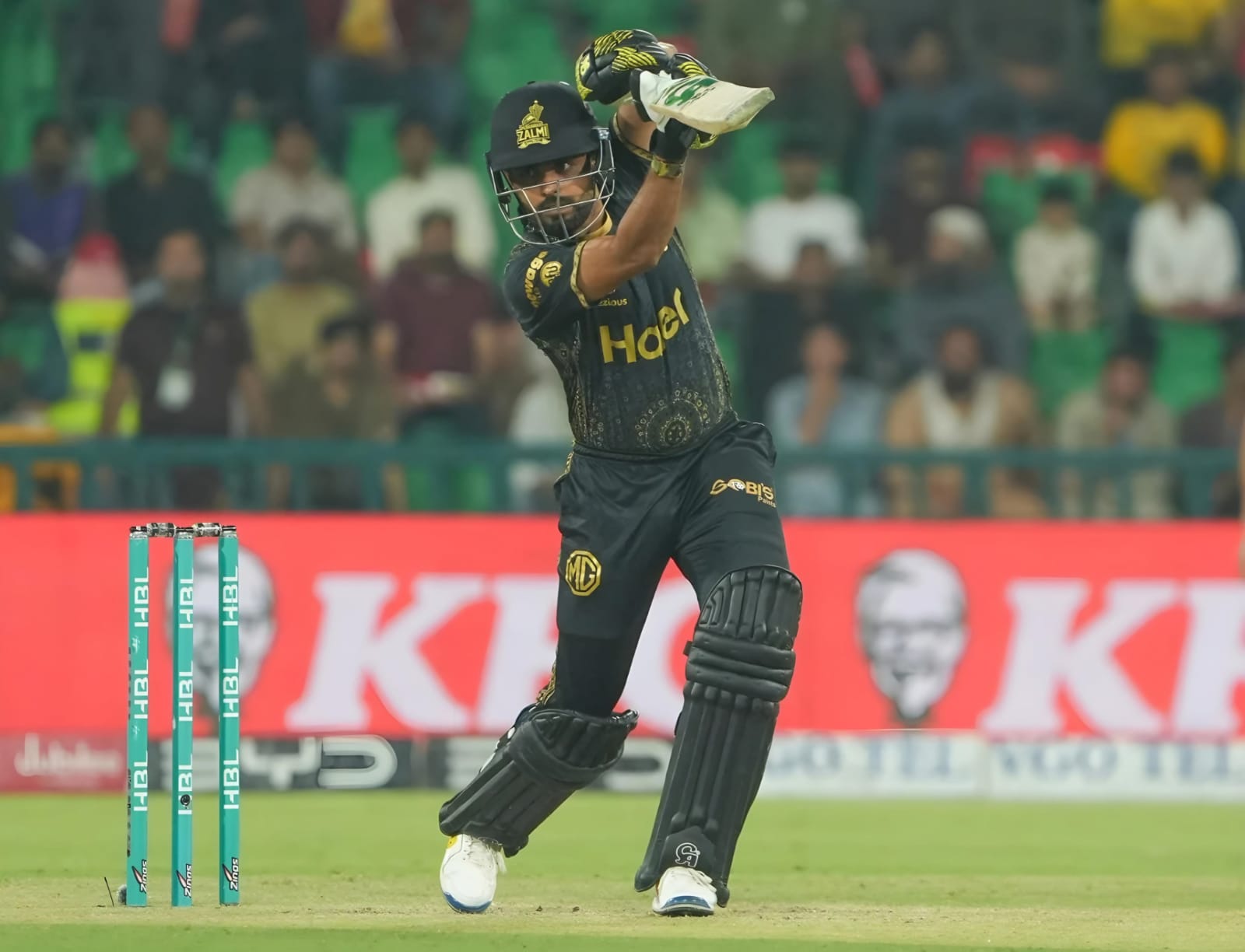 PSL 2025 postponed: Babar Azam playing a cover drive